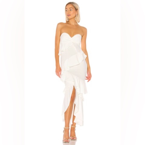 Lovers + Friends This Is It Gown White Size Medium Excellent